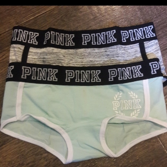 PINK Victoria's Secret Other - 2 Pair New VS Pink Logo Boyshorts Grey XS L